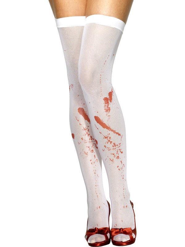 Blood Stained White Stockings Pantyhose Leggings Zombie