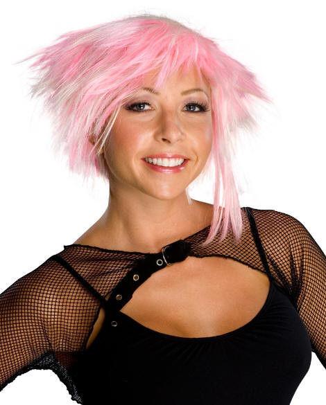 Cotton Candy Pink Cyber Pixie Fairy Sexy Short Wig