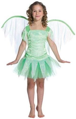 Lime Green Fantasy Fairy Teen Costume with Wings