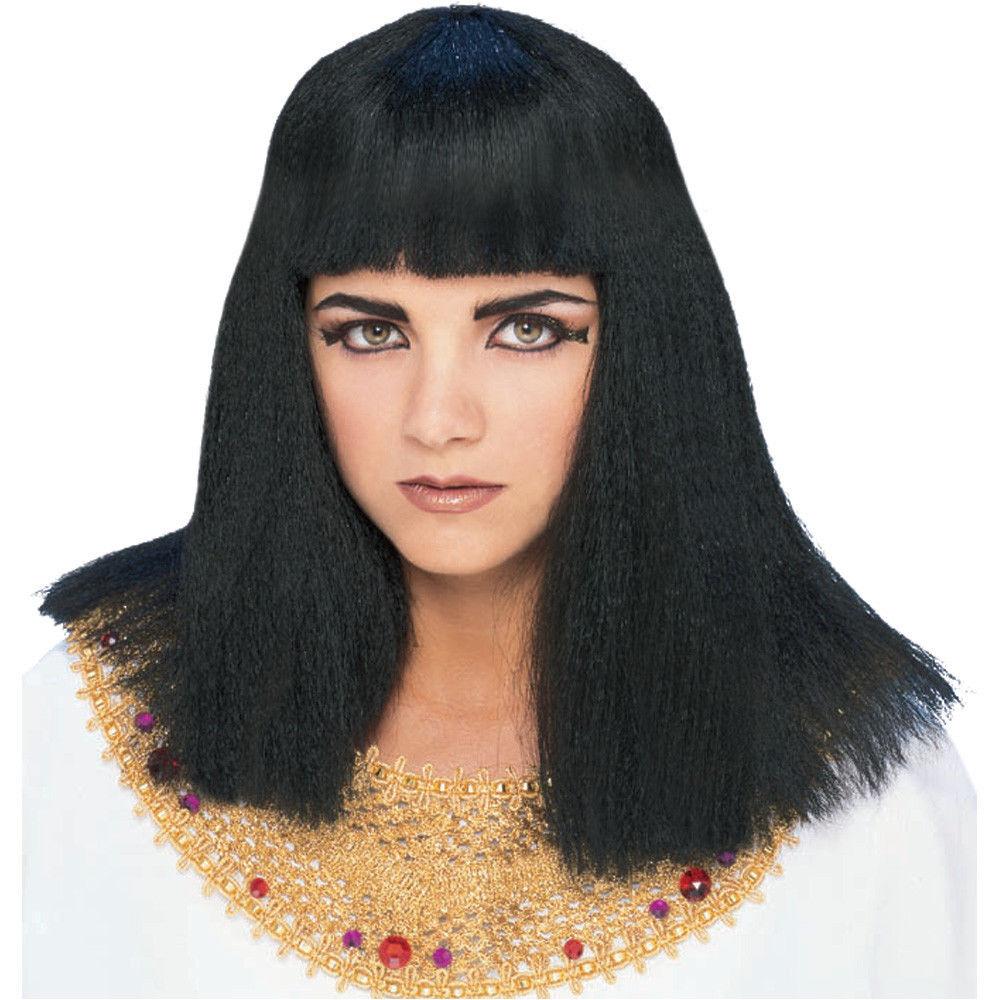Cleopatra Economy Wig Straight Black Wig with Bangs