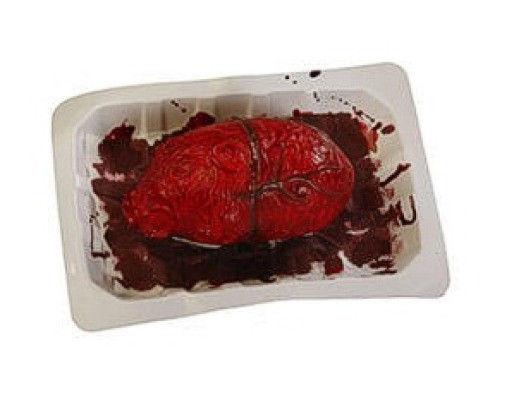 Bloody Banquet Heart in a Butcher's Meat Tray Prop