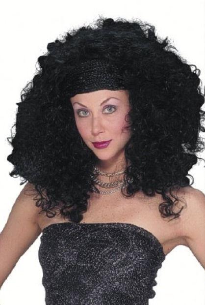 Deluxe Black Glamour Pop Star "Christina" Costume Wig