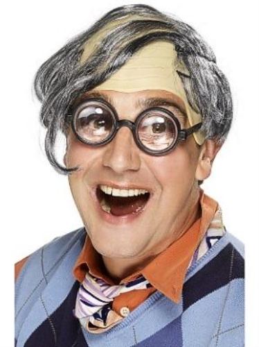 Comb It Over Novelty Mens Comb Over Gray Bald Wig