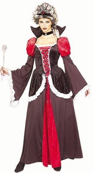 Women's Red and Black Wicked Gothic Queen Deluxe Adult Costume