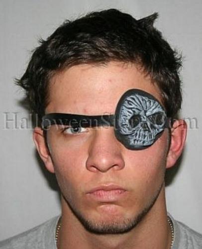 Foam Skull Eye Patch Pirate Costume Accessory