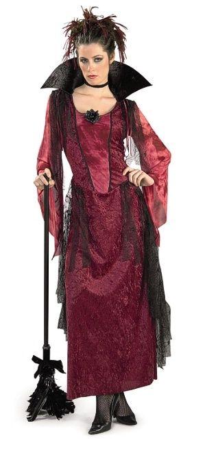 Burgundy Gothic Vampira Adult Costume