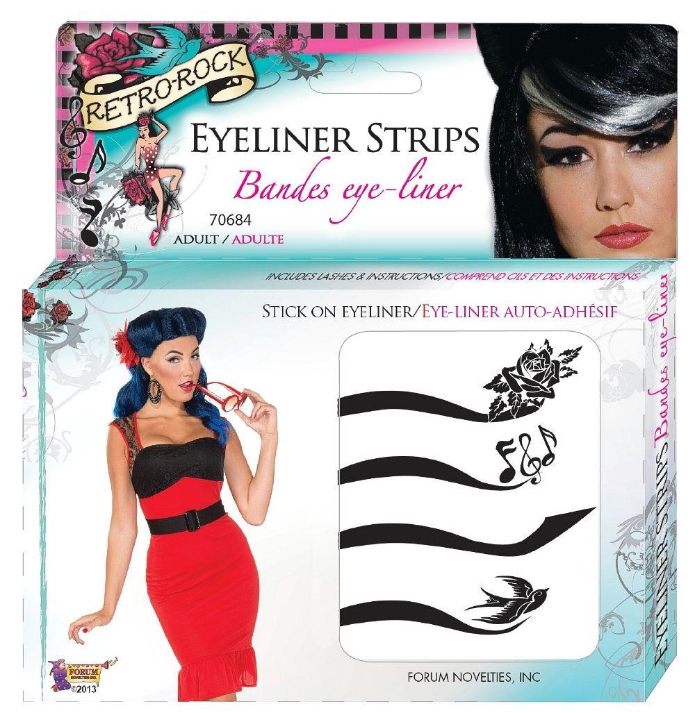 Retro Rock Eyeliner Strips Kit Stick On Eyeliner