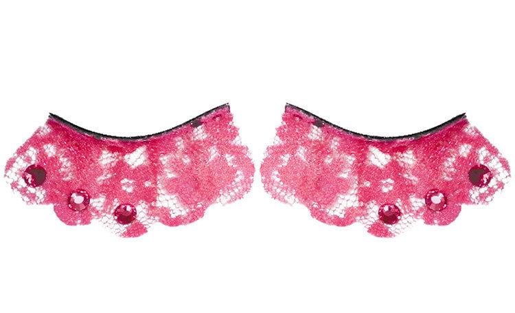 Pink Lace Fake False Eyelashes