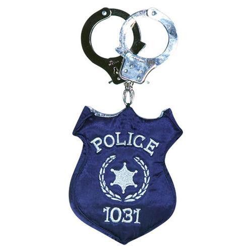 Police Badge Handcuffs Purse Costume Accessory