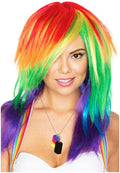 Celebration Long Rainbow Layered Wig