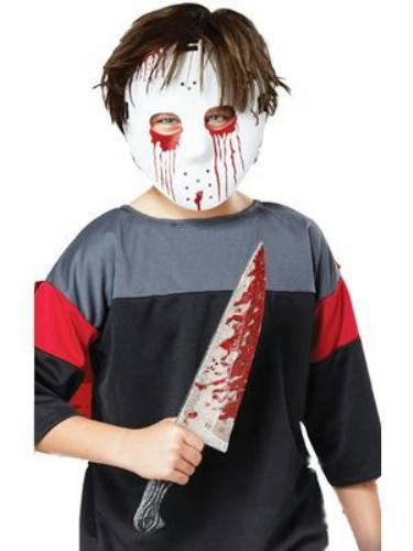 Slasher Hockey Mask and Knife Costume Accessory Set