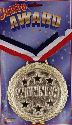 Jumbo Winner Medal Award Necklace Medallion