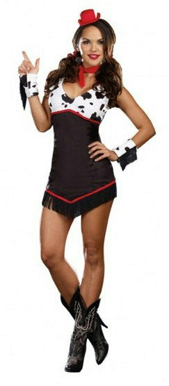 Ridin' Broncos Cowgirl Adult Costume MEDIUM