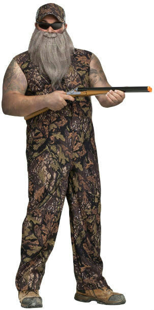 American Redneck Adult Plus Size Duck Hunter Jumpsuit Costume