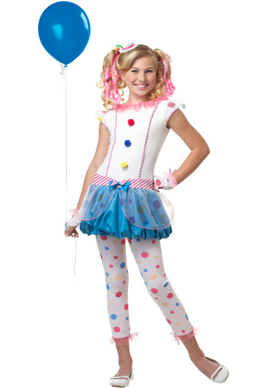 Dotsy Clown Tween Costume Size Large 10-12