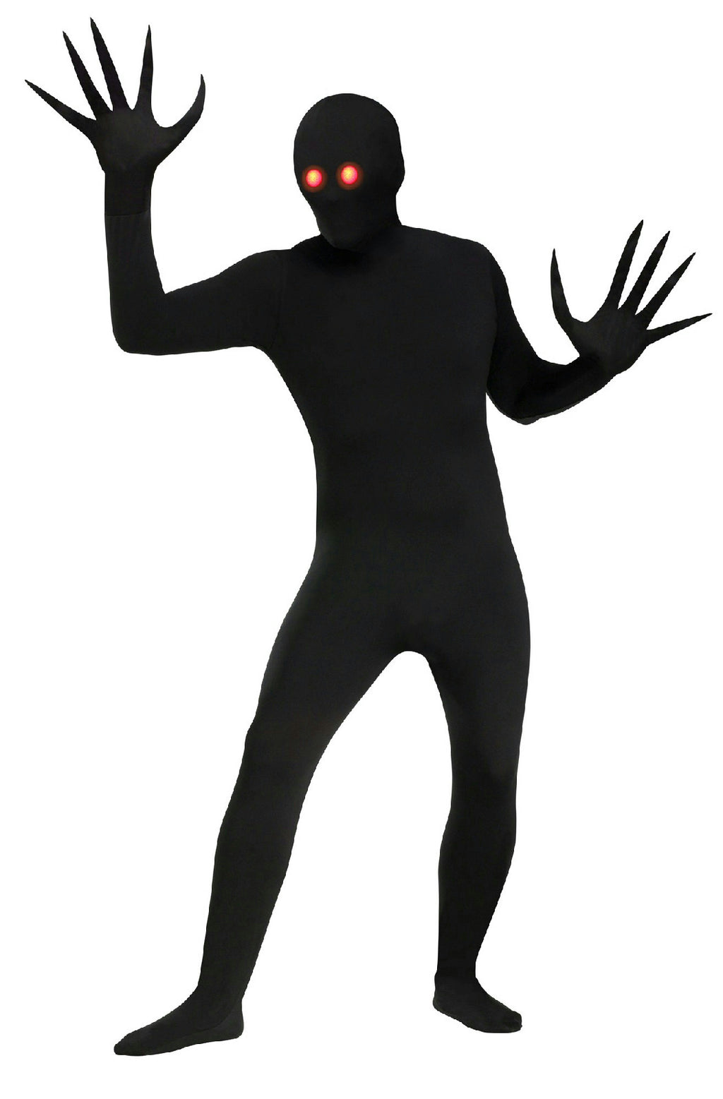 Fade Eye Shadow Demon Black Skin Suit Adult Costume