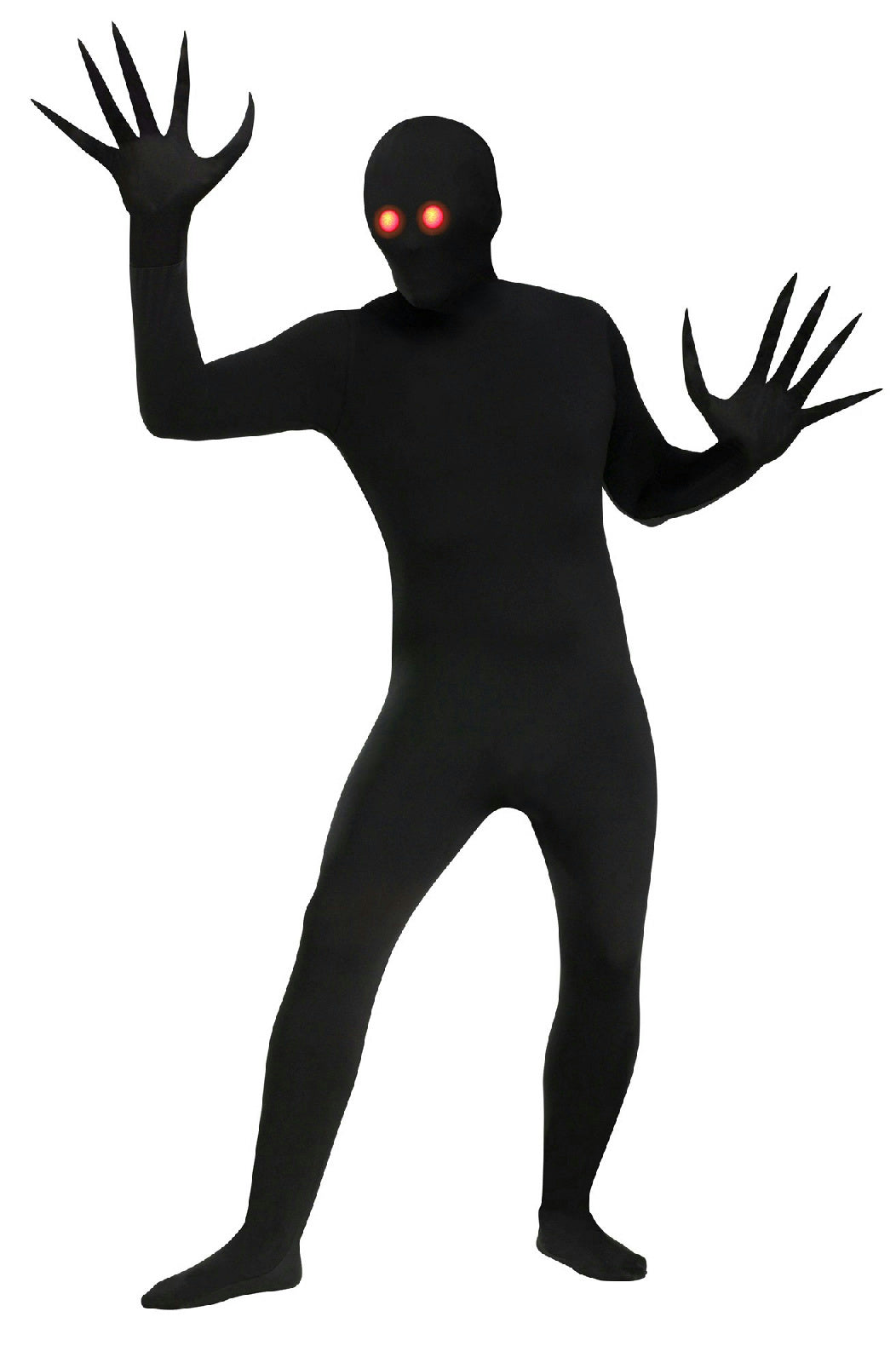 Fade Eye Shadow Demon Black Skin Suit Adult Costume