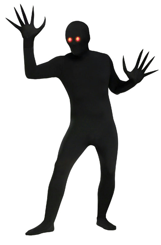 Fade Eye Shadow Demon Black Skin Suit Adult Costume
