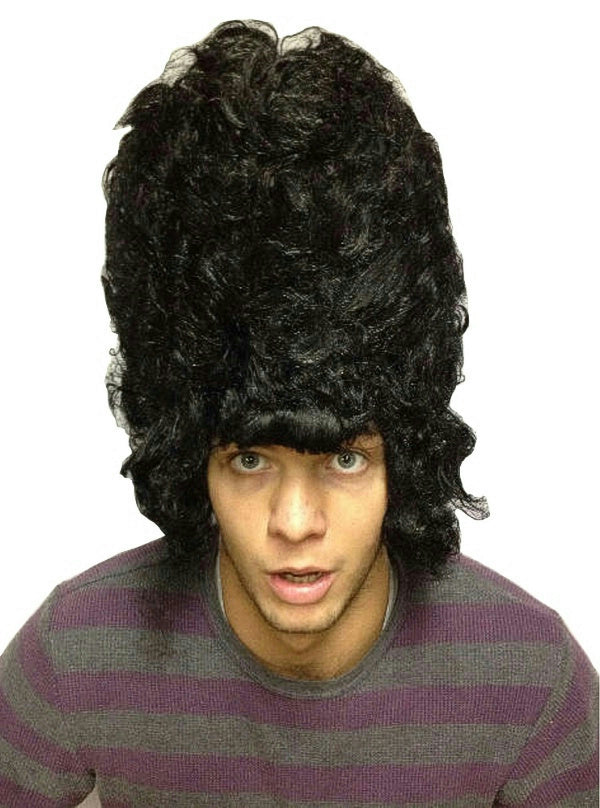 Funkenstein Adult Wig Tall Black Funky Frankenstein Black Beehive Wig
