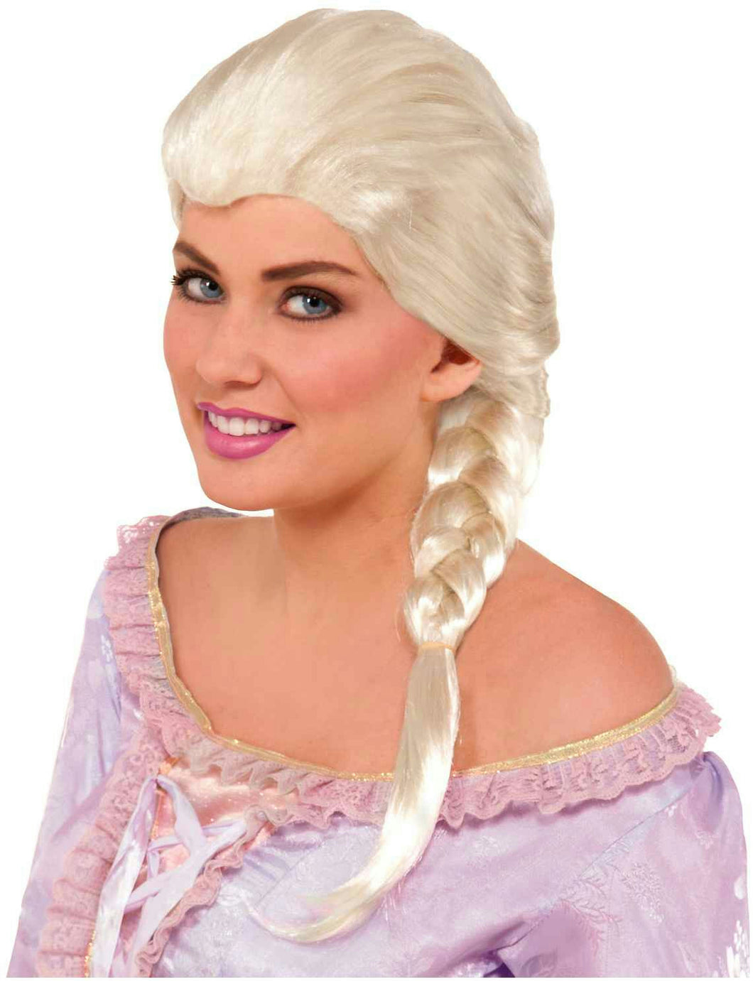 Platinum Blonde White Snow Princess Elsa Adult Wig