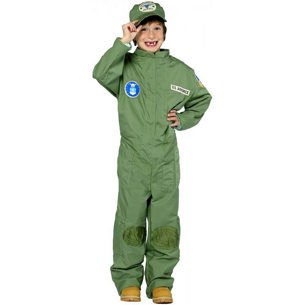 Air Force Uniform Military Pilot Jumpsuit Costume Size Medium 7-10