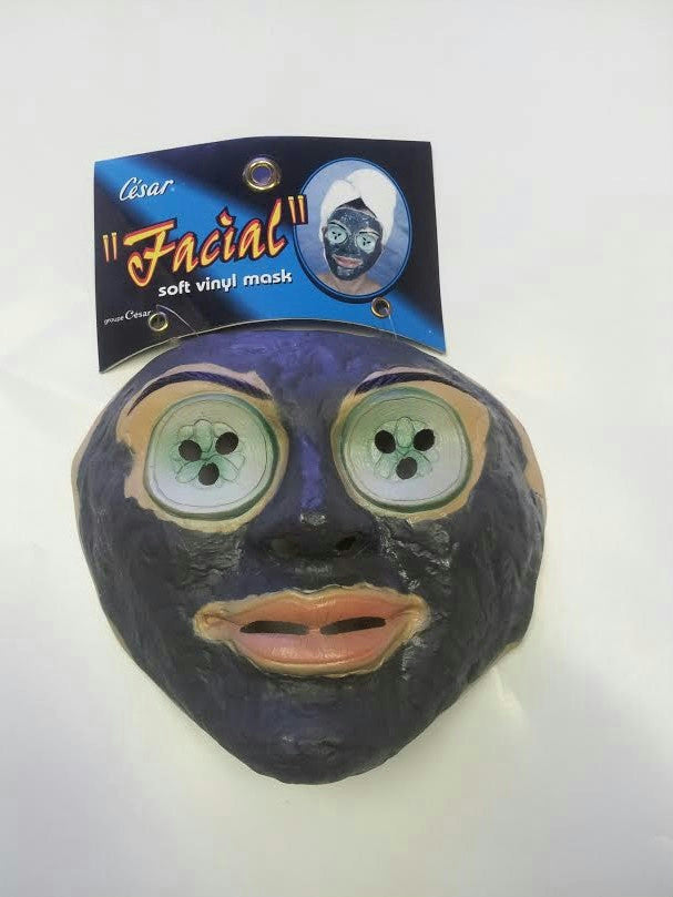 Facial Face Mask Cucumbers On Eyes Bath Spa Soft Vinyl Costume Mask