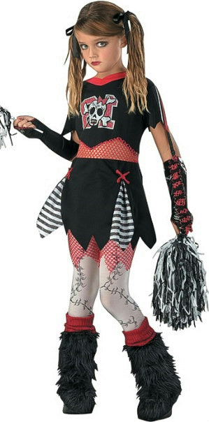 D/Ceptions2: Girls Cheerless Leader Gothic Cheerleader Child Costume Size XL