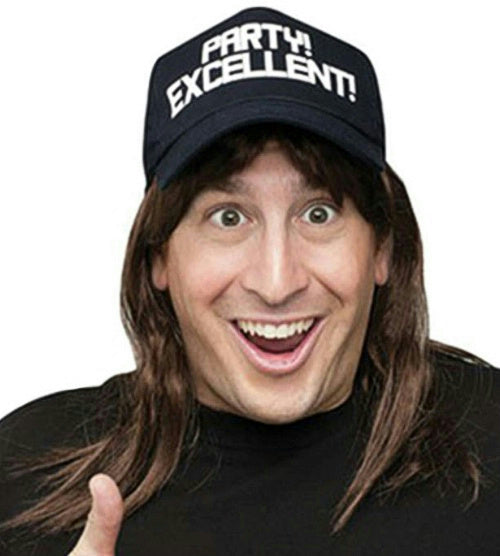 Excellent! Wayne's World Wig and Hat Costume Accessory Kit