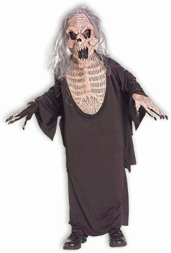 Creeping Death Child Costume Large 12-14 Grim Reaper SCARY Skeleton Zombie