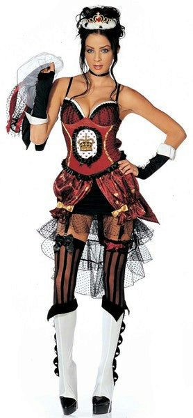 Womens 8 Piece Sexy Queen of Heartbreaks Heartbroken Adult Costume Size L/XL