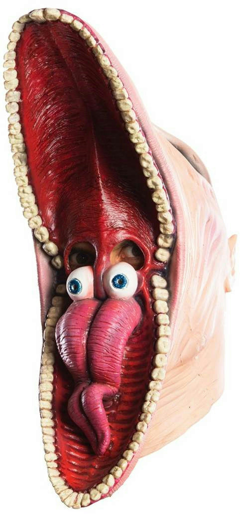 Beetlejuice: Barbara Large Mouth Wide Open with Large Tongue Eyeballs Adult Mask