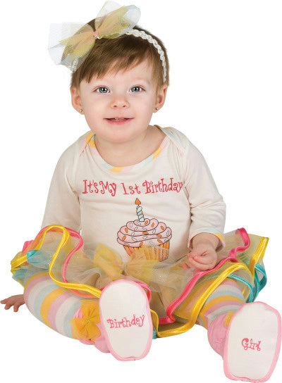 First Birthday Princess Tutu Jumper with Headband and Booties Newborn 0-6 months