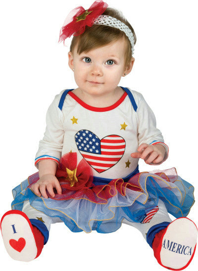 Lil Firecracker Patriotic Tutu Leggings Headband Booties Newborn 0-6 months