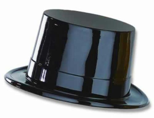 Black Plastic New Years Magician Magic Top Hat