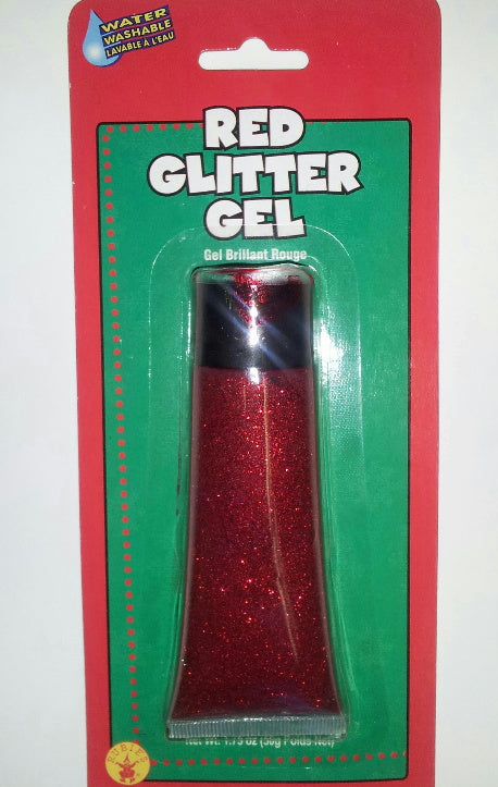 Red Christmas Holiday Colored Glitter Gel Tube 1.75oz