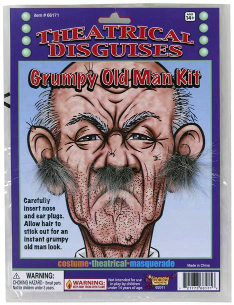 Cranky Grumpy Old Man Facial Ear and Nose Hair Kit