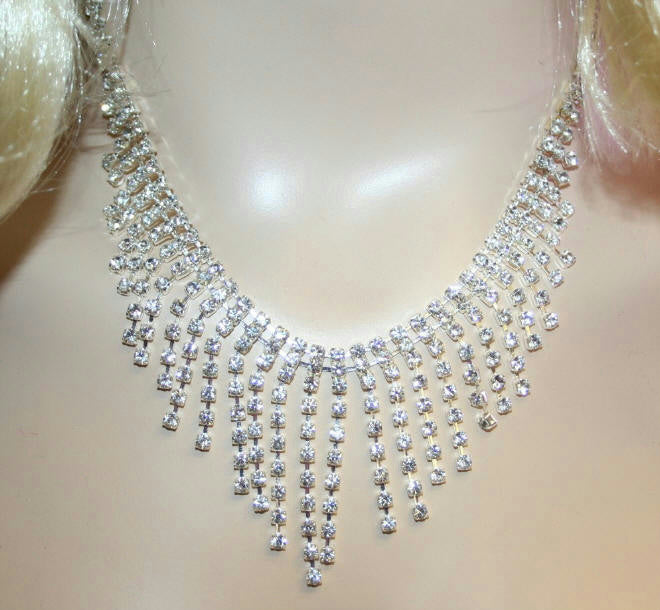 Rhinestone Necklace Glamorous Marilyn Fashion Costume Jewelry