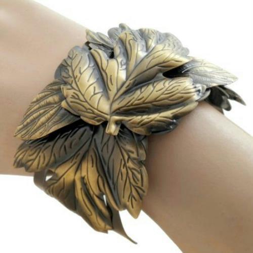 Grecian Cuff Bangle Faux Bronze Wrist Cuff Costume Bracelet