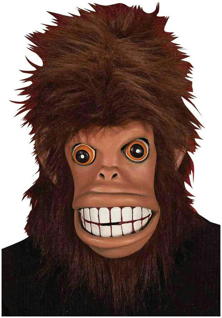 Funky Monkey Adult Latex Mask with Hair