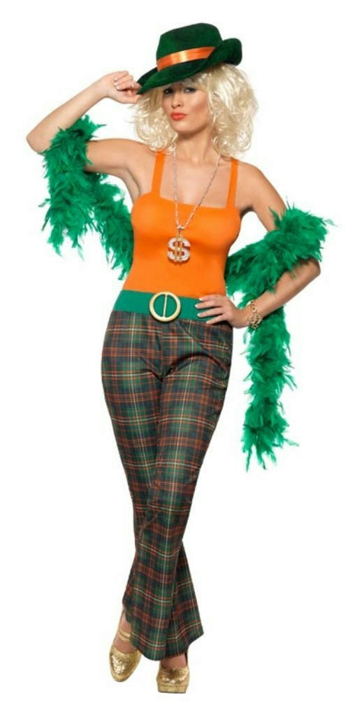 Pimpette Adult Lady Pimp 70's Disco Womens Costume Size Large 14-16