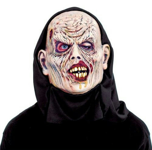 Foam Faces Putrid Adult Grotesque Mask with Attached Black Hood