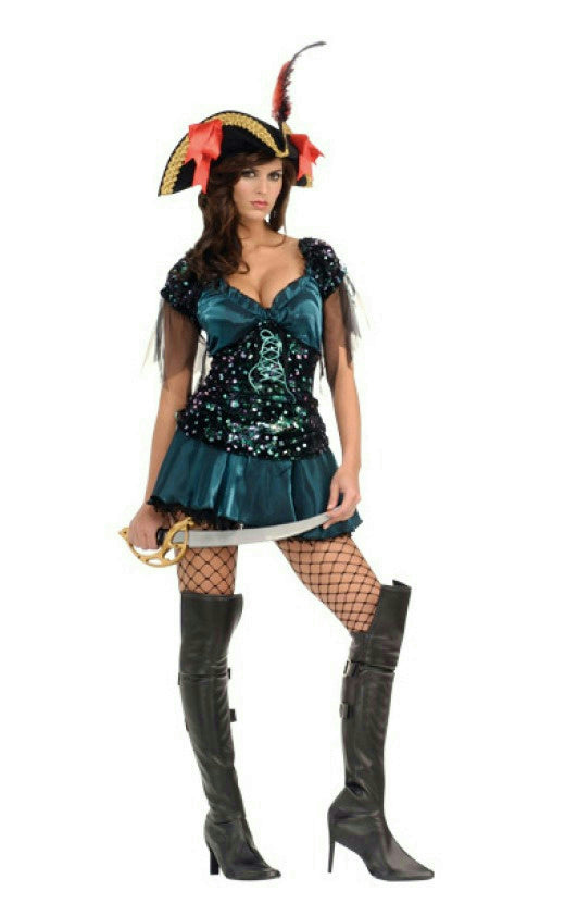 High Seas Pirate Babe Costume Secret Wishes Blue Small