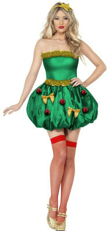 Women's Fever Festive Christmas Tree Sexy Costume Dress Size Medium