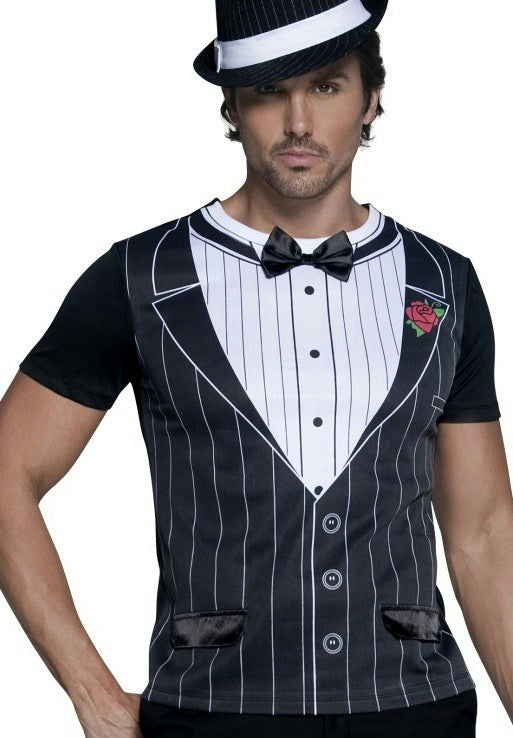 Fever Male Gangster Suit Tuxedo Costume Shirt Size Medium