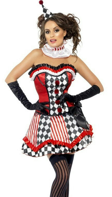 Fever Deluxe Clown Cutie Adult Costume Size Small