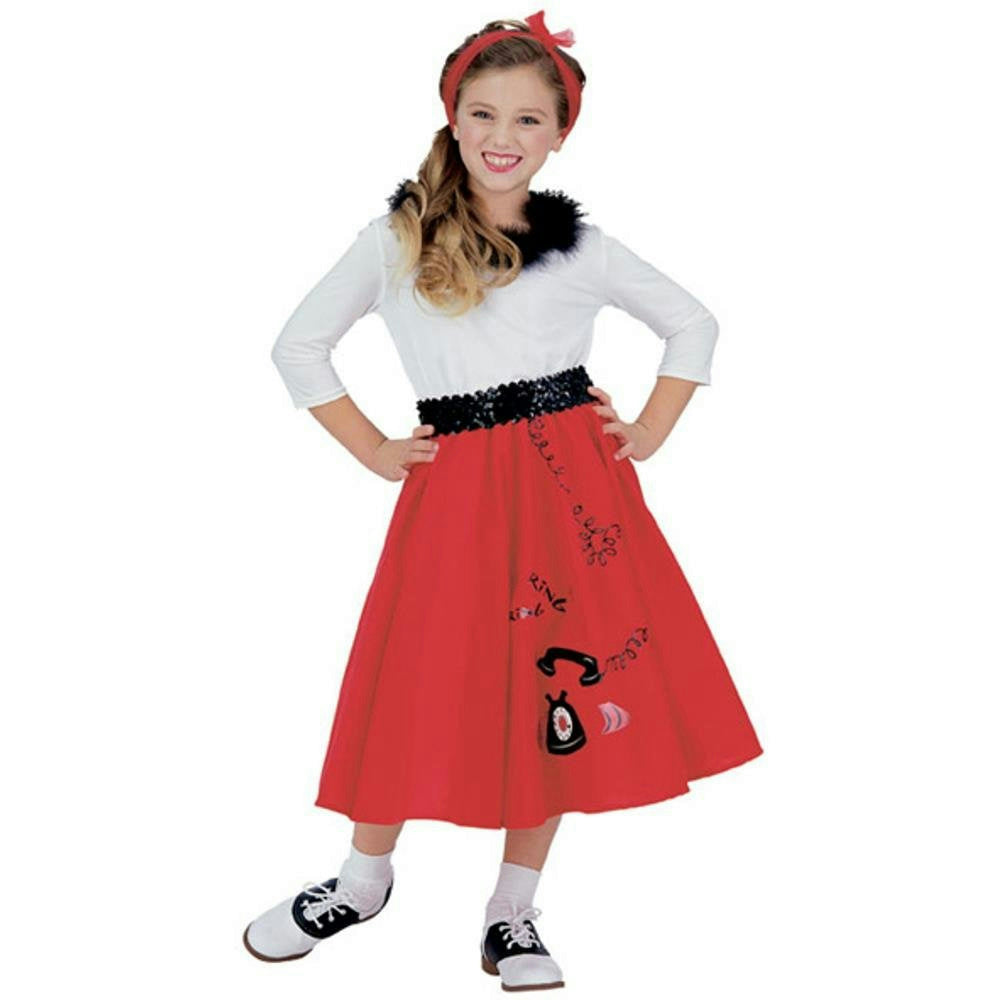 Jitterbug Girl 50's Child Costume Size Small 4-6