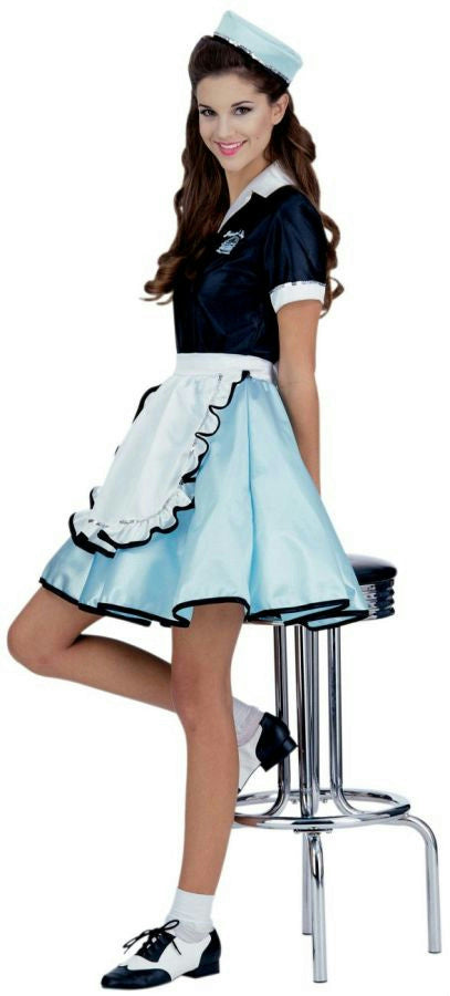 Women's Car Hop Girl Retro Adult 50's Costume