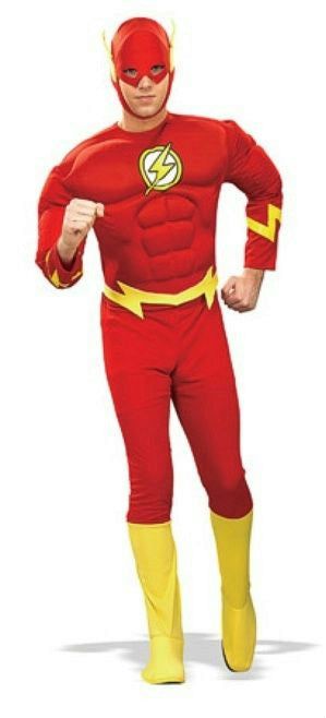 The Flash Muscle Chest Deluxe Adult Costume Size Large