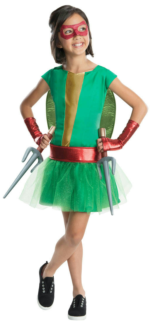 Teenage Mutant Ninja Turtles Deluxe Raphael Tutu Dress Girls Costume Size Large