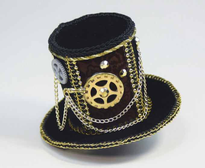 Steampunk Gears Mini Top Hat